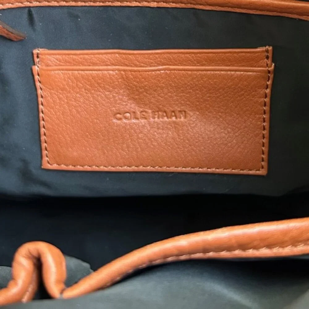 Cole Haan Celia Bucket Hobo Bag (Large) w/Dust Bag | Sienna Tan